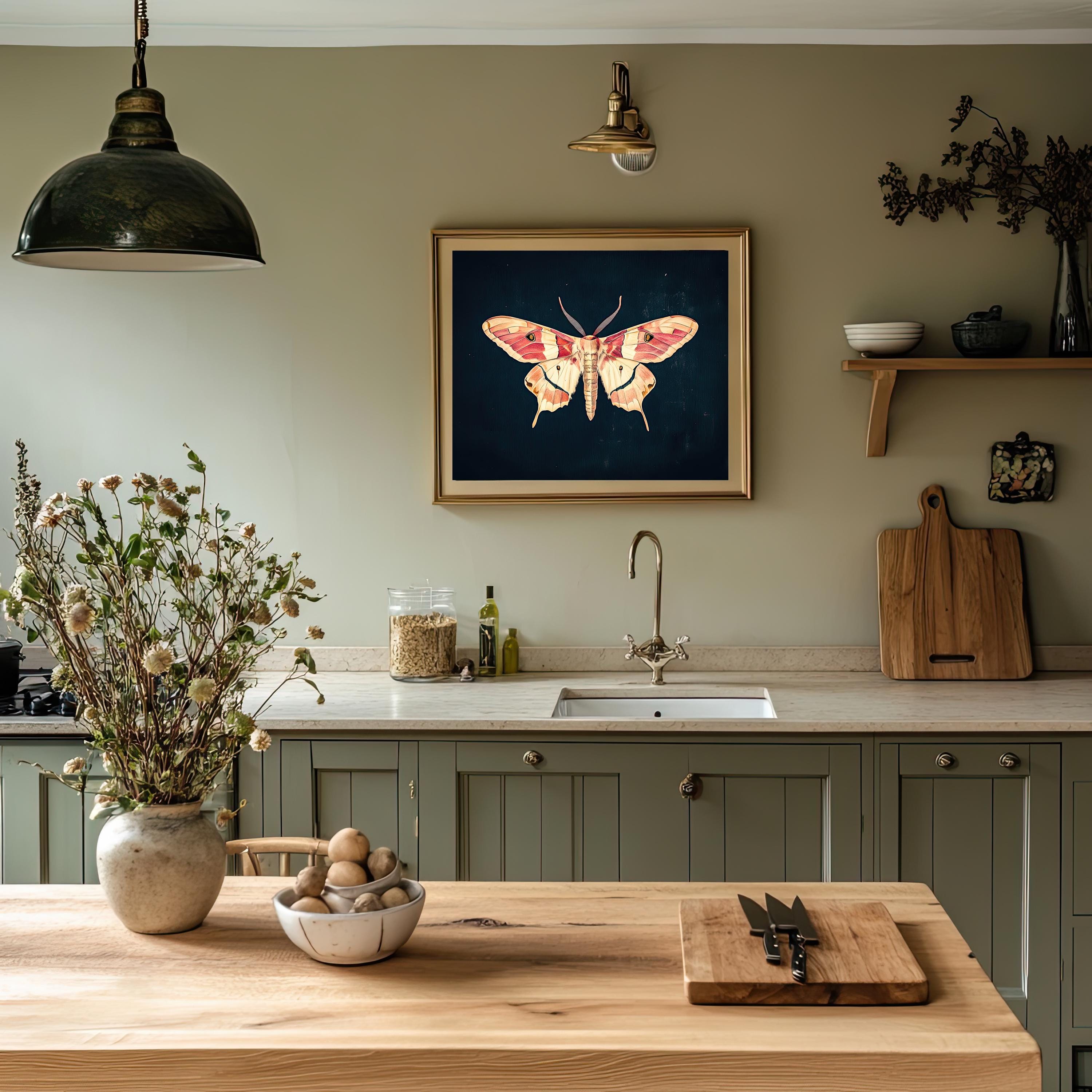 Vintage Moth Art Print | Dark Academia Insect Wall Art | Gothic Nature ...