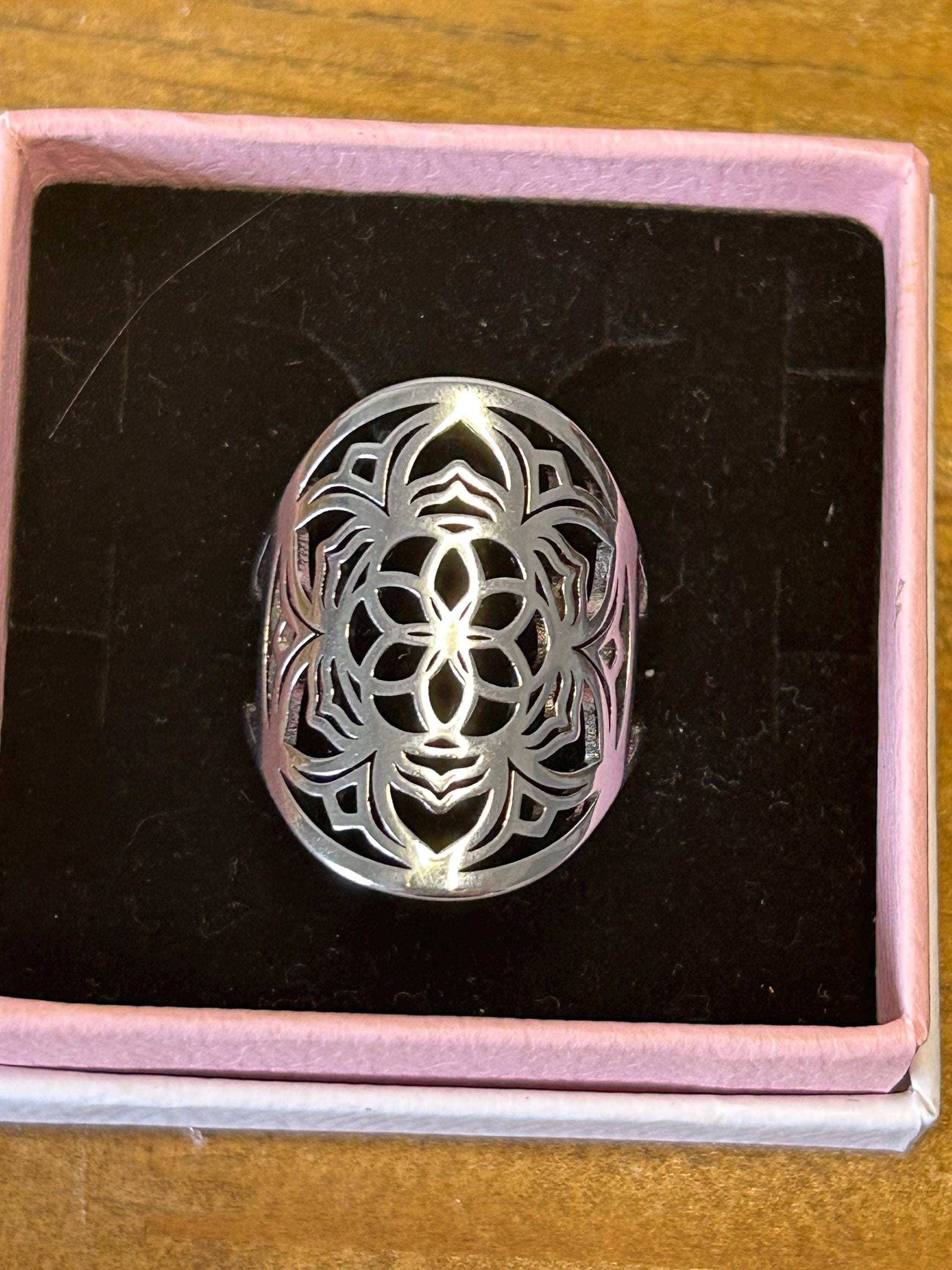 Bague géométrique fantaisie argent rhodié 925 ‰ SO OR