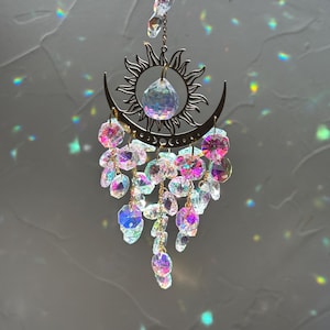 Gold Crystal Suncatcher for Wall Decor
