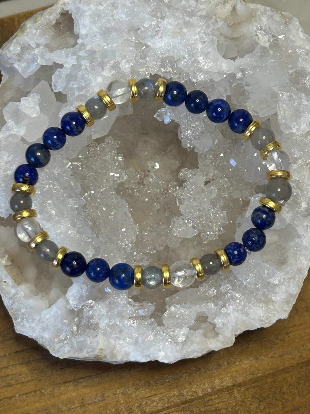 Intuition and Protection Bracelet – Lapis Lazuli, Labradorite & Rock ...