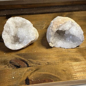 Natural Rose Quartz Geode - Unique Desk Decoration