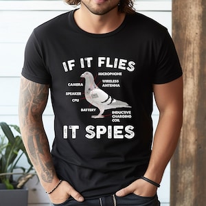 If It Flies It Spies Pigeon Anatomy Bird Aren&#39;t Real T-Shirt, Sweatshirt, Hoodie, Tote Bag - 255975