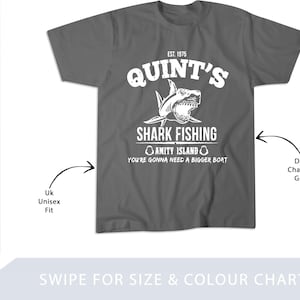 Quints Shark Fishing Shirt, Amity Island, Jaws Movie T-Shirt, Sweatshirt, Hoodie, Tote Bag - 256506
