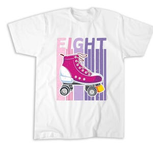 Eight Roller Skating Skate Birthday Celebration Skater T-Shirt, Sweatshirt, Hoodie, Tote Bag - 252795