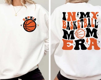 Personalized In My Basketball Mom Era Shirt, Basketball Season Tee, Sport Mom T-Shirt, In My Mom Era Sweatshirt, Basketball Mom Shirt