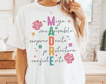 Spanish Mothers Day Shirt, Retro Madre Tee, Madre Sweatshirt, Latina Mama Dia De Las Madres Shirt, Spanish Mother Tee, Mother's Day Gift
