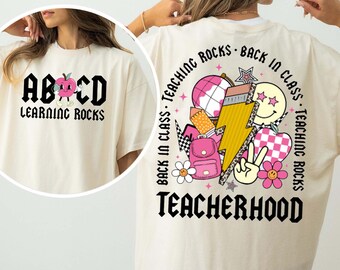 Teacher Sweatshirt, Back In Class Swweatshirt, Learning Rocks Shirt, Teachers Day Gifts, ABCD Sweatshirt, Teaching Rocks, Back to School