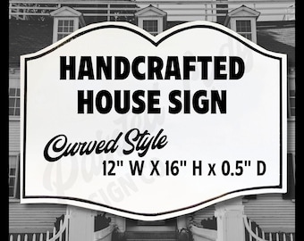 Custom Historic House Marker | Curved Decorative Style |hand-painted signs & plaques