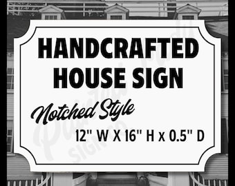 Custom Historic House Marker | Notched Corners | hand-painted signs & plaques