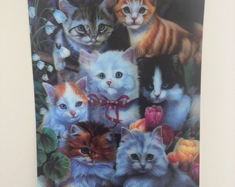 Purrfect Pandemonium; Kittens, 3D Art, Kids Gift, Landscape Paintings, Cat Lovers, Gift