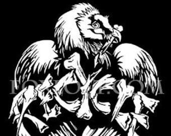 Recycle Vulture T-shirt Tshirt Shirt Lammergeier Bearded Vultures Raptor Bird Bones