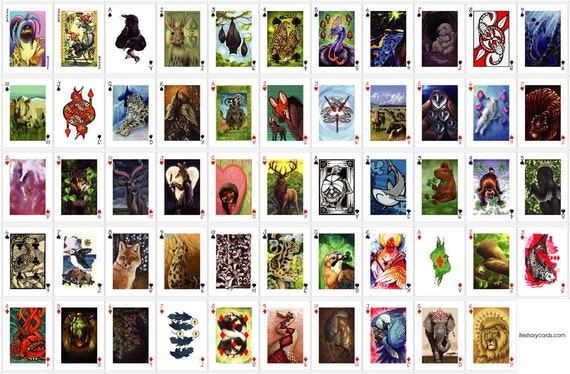 限定版 動物図鑑 トランプ デッキ - 動物タロット 動物オラクルアート