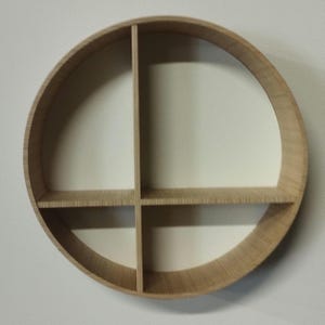 Round Wooden Wall Shelf | Rustic Circular Shelves