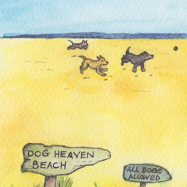 Dog bereavement card, Dog Heaven