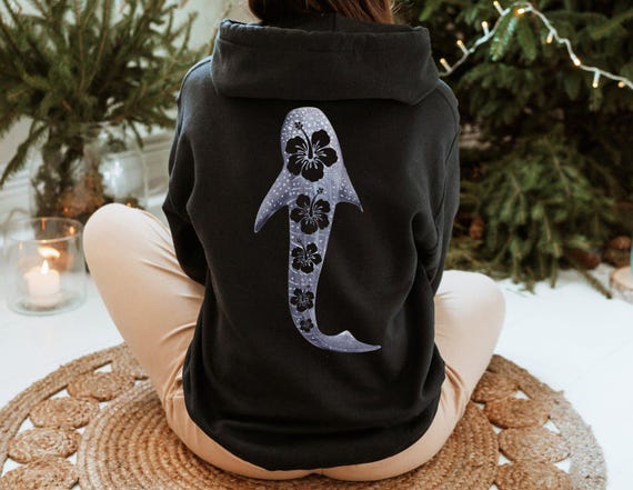 Whale Shark Hoodie, Underwater Sea Animal Vintage Hoodie, Shark Lover Hoodie, Nature Lover Gift, Summer Hoodie,Marine Biology Hoodie