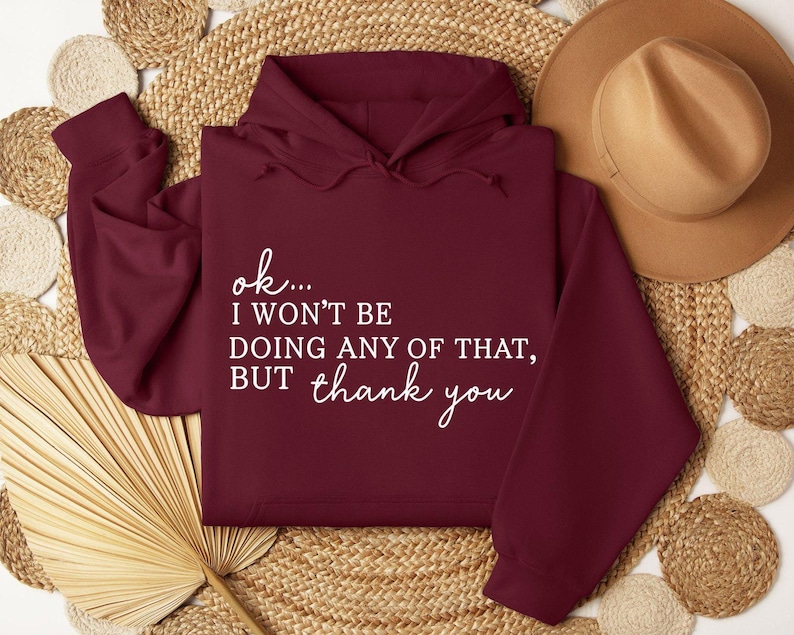Thank You Hoodie, Schitts Creek Hoodie, TV Show Themed Hoodie, Funny Quotes Hoodie, Funny Gift For Valentine, David Rose Fun Hoodie image 1