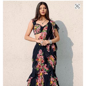 white christmas dresses Embellished Blouse With A Fish-cut Lehenga And Dupatta – Melange Singapore main image 0