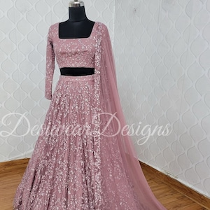 Sabyasachi Style Designer Blush pink Lehenga Choli Embellished With Beautiful  Work Wedding Lehenga Choli Party Wear Lehenga Choli