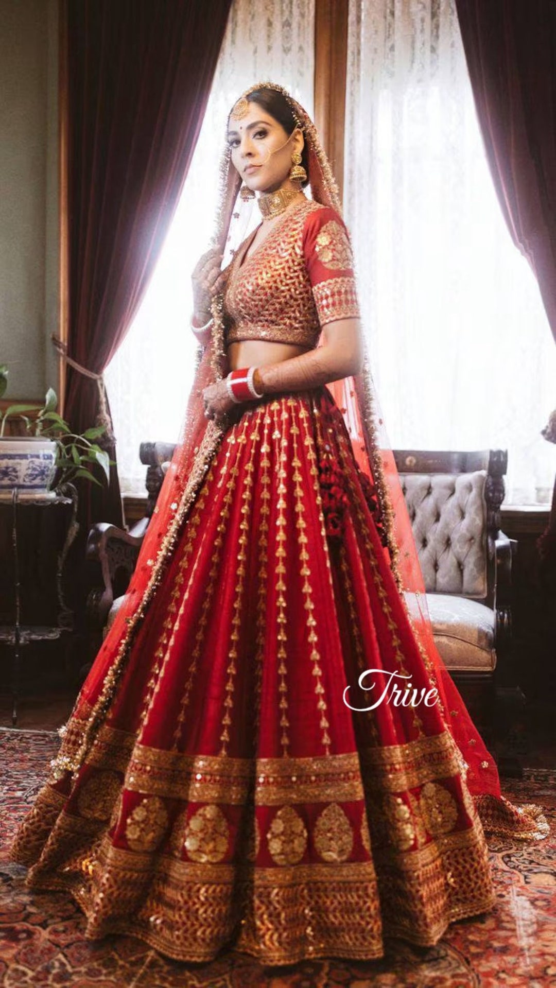 Buy Sabyasachi Lehenga/red Lehenga/hand Embroidery Lehenga /luxury Lehenga/bridal Lehenga/lehenga Shopping Online Canada Online in India