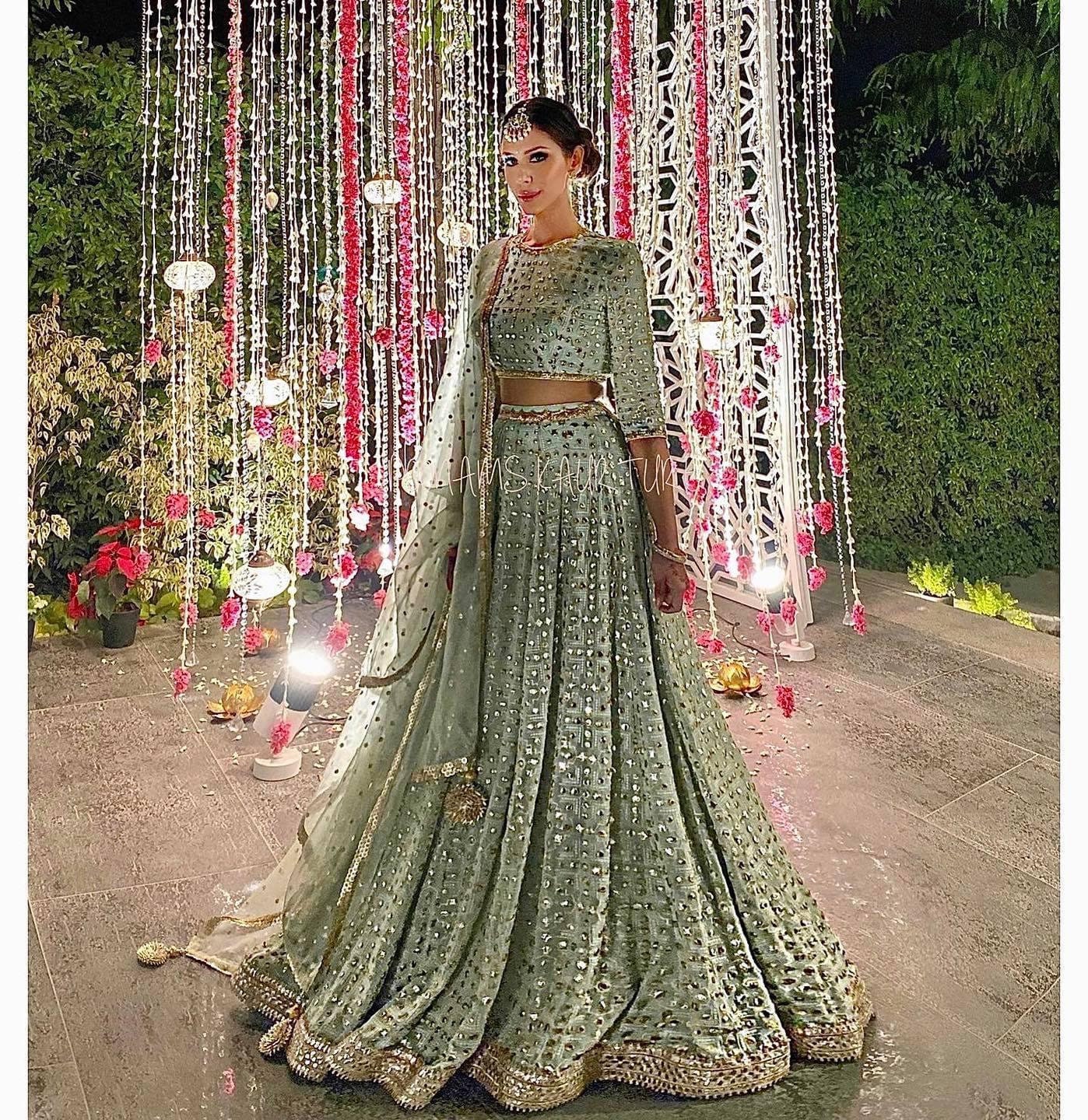 Green lehenga Etsy Mexico