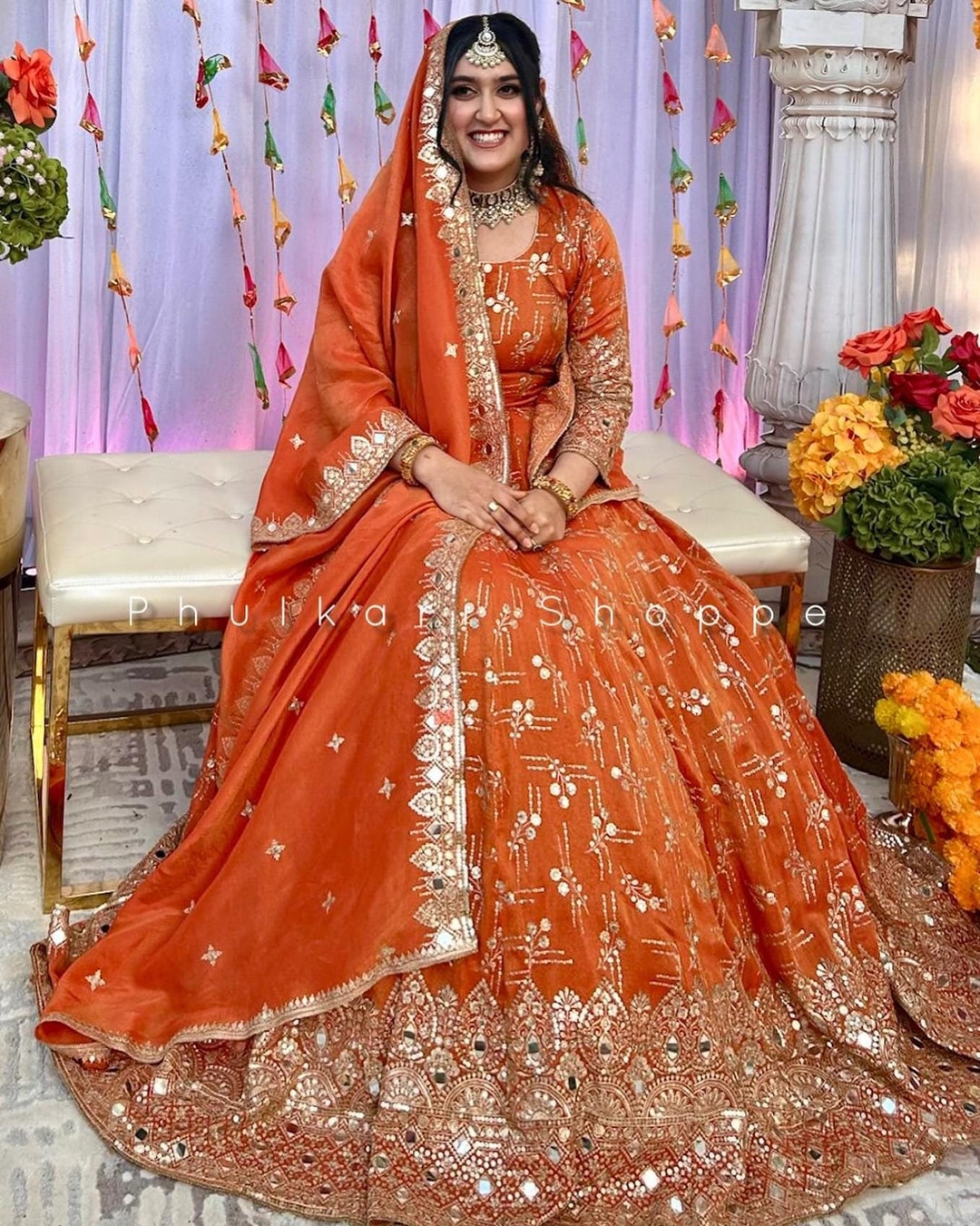 Orange Lehenga Alia Bhatt Bridal Look Buy Alia Bhatt Sparkle Me