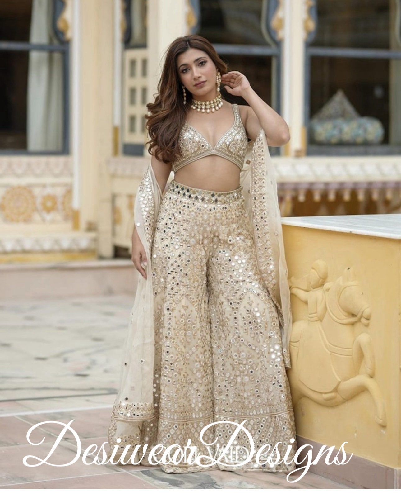 Buy Sharara With Crop Top Online In India India