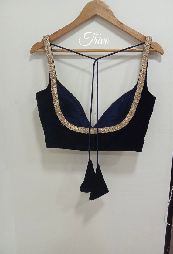 black deep neck top