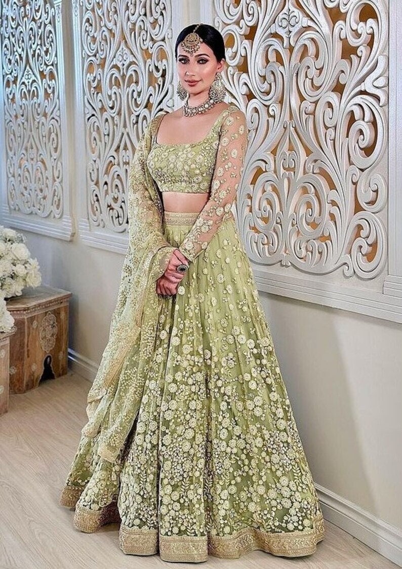 Netted ghagra choli hot sale