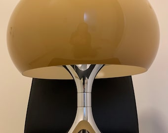 Guzzni table lamp Duetto brown, Art 4014, 70s