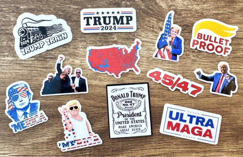 Trump Sticker Pack #2 - Waterproof, Weatherproof and American!!! zdjęcie 1