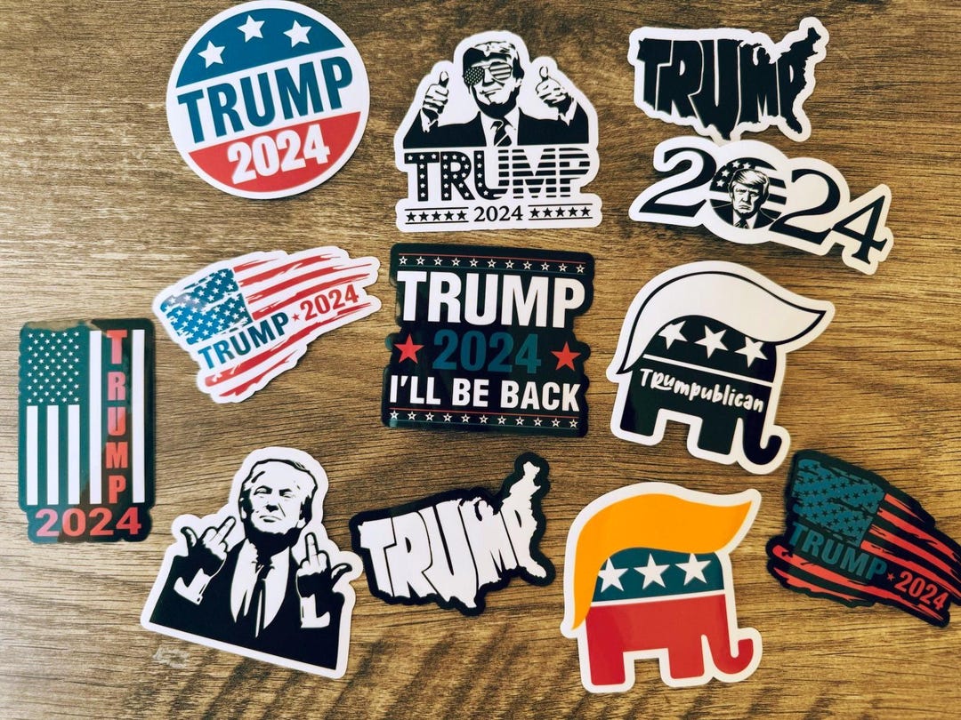 Trump Sticker Star Trump 15 Sticker Pack - Waterproof - Etsy