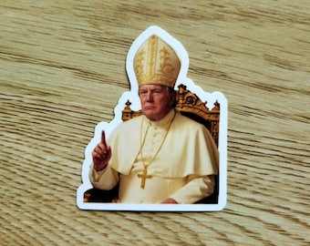 Pope Trump Waterproof Sticker - Political Humor (3 inches)
