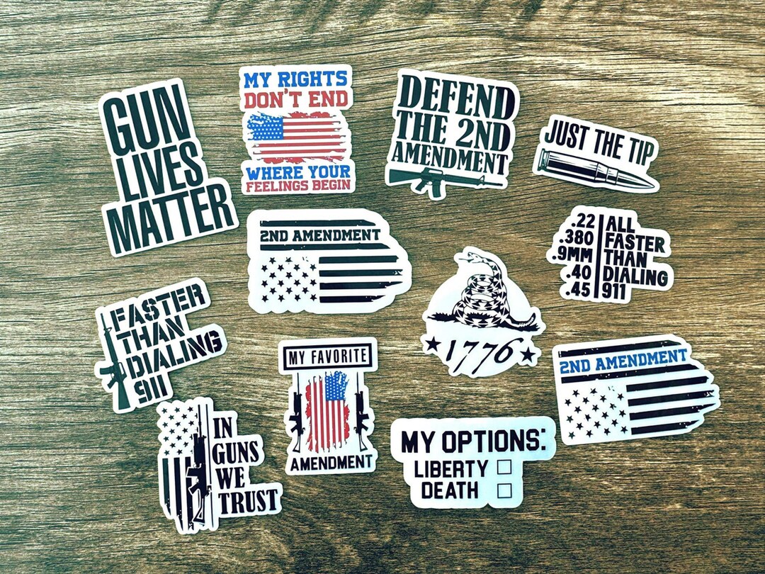 2nd Amendment Sticker Pack - Waterproof - Etsy