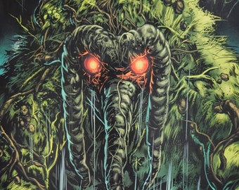 Man Thing Comic Art Print Signed Guy Dorian Sr.