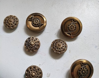 Lot of Vintage Perforated & Two Piece Buttons Destash FREE SHIPPING