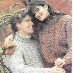 Knitting Pattern - PDF pattern download  - Worsted Weight Aran Yarn for Traditional Irish Cable Unisex Pullovers