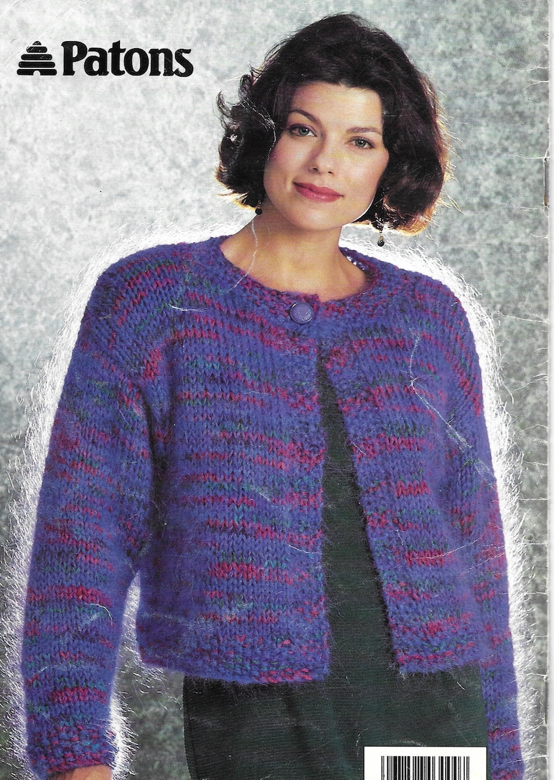 Knitting Pattern PDF Pattern Download for EASY Mohair Short Cardigan