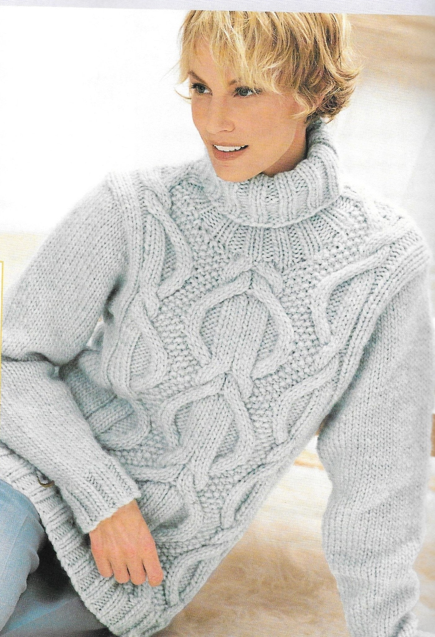 Knitting Pattern PDF Pattern Download for Big Cables Pullover With ...