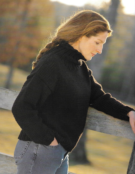 SIMPLE DESIGN- PDF Pattern Download for - Turtleneck Pullover 