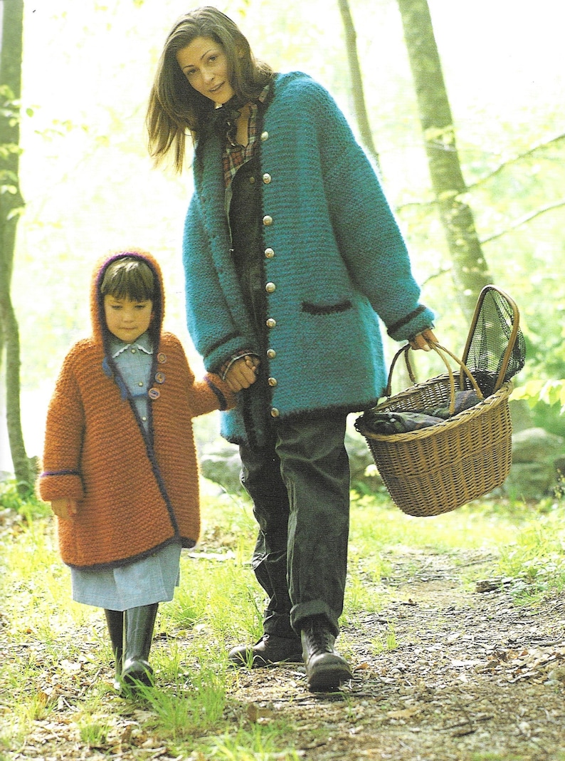 Mohair Knitting Pattern PDF Pattern Download for Hooded Mohair Double