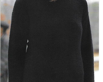 SIMPLE DESIGN- PDF pattern download for - Garter Stitch Hoodie Pullover  - Beginner