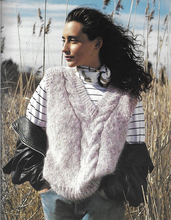 Mohair Knitting Pattern PDF Download for Mohair Combo Pullover