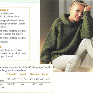 Knitting Pattern - PDF Pattern Download for - Easy Knit Raglan Pullover ...