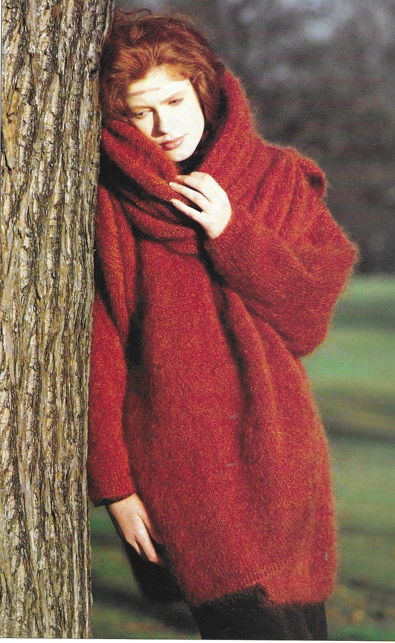 Mohair Knitting Pattern PDF pattern download for Wrap Coat Etsy France