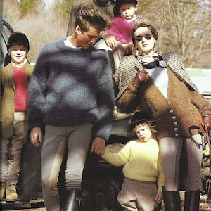 Mohair Knitting Pattern  - PDF pattern download for Mohair Adult Ribbed Pullover and Cardigan - and Child instructions for Pullover only