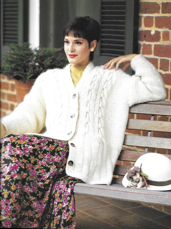 Mohair o lana voluminosa: descarga de patrón en PDF Cárdigan de - Main Image