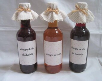 Batch of 3 artisanal vinegars