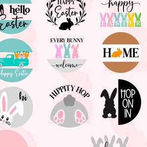 Easter Round Sign-bundel SVG- en PNG-bestanden!