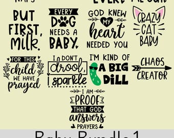 Baby Bundle 1 SVG and PNG files!