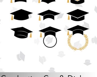 Graduation Cap and Diploma SVG and PNG files!